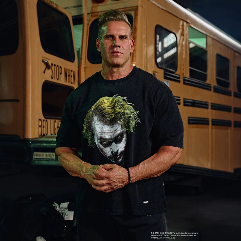 Youngla Collaboration with Batman New Men's Short-Sleeve Jogger Sports Fitness Cotton Oversized Loose Short T-Shirt