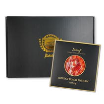 Spanish Iberian ham sliced white javelles red placenta with black pig rear leg Syrano ham ready-to-eat