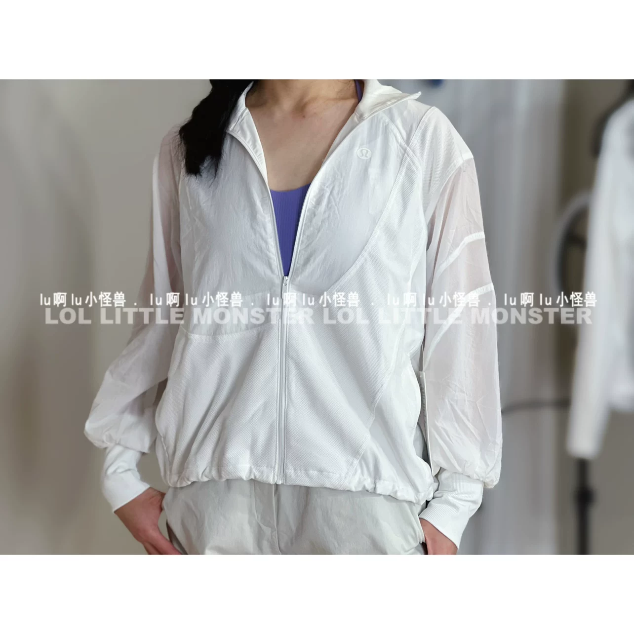 [lightweight tennis full-zip track jacket轻便网球女士防晒衣]