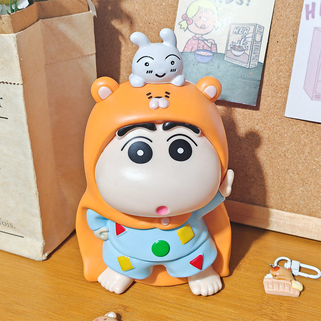 Nohara Xiaoxin Cape Xiaoxin Piggy Bank Savings Bank Cute Cartoon Pajamas Figurine Decoration Xiaobai Children's Gift