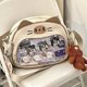 2D-Style Small Cat Ita Bag, Small Daily Lunch Bag for School, Crossbody Badge Bag, Large Capacity Backpack
