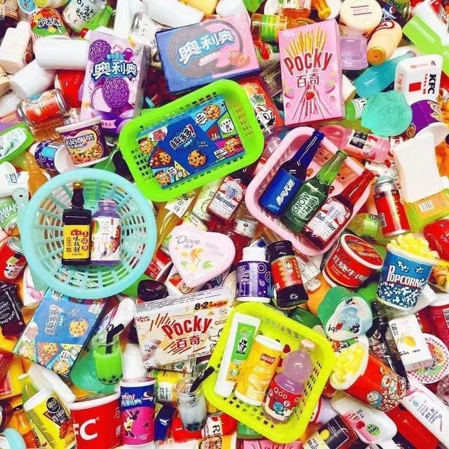 Miniature Model Convenience Store Supermarket Simulation Small Items Food Toys Small Bottles Children's Reward Small Gifts