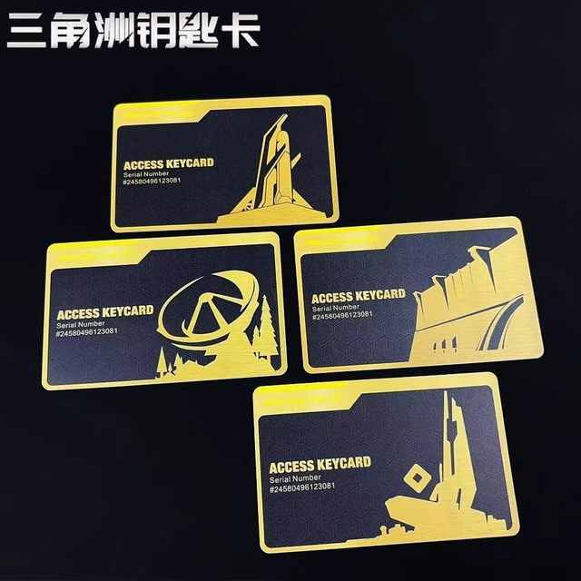 Delta Force Nfc Activation Card Mobile Game Collectible Card Etched Gold Rose Model Red Wolf Gold Foil Rose Flower Gift