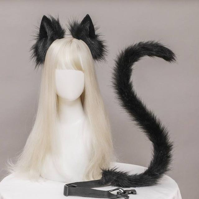 White Animal Head Mannequin with Shoulders, Cosplay Hair Accessories Display Head Model Props, Direct Sales from Manufacturer, Cute
