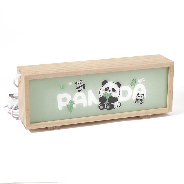 Atmospheric Letter-Shaped Wooden Coffee Lamp Desktop Ornament Room Makeover Night Light with Weak Light That Is Not Dazzling, Gift for Men