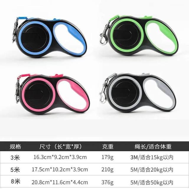 German Imported Movement Mechanism, Large Dog Anti-Explosion, Ultra-Long 8m Automatic Retractable Dog Leash for Pet Travel