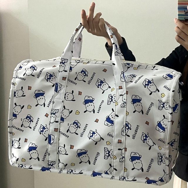 Hellokitty Luggage Bag, Travel Bag, High-Looking, Large-Capacity, Extra-Large, Portable, Waterproof Bag for Women That Can Be Attached to a Trolley Case