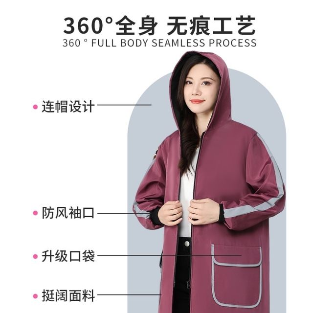 Waterproof Apron for Men and Women, Adult Thickened down Jacket Coverall with Reflective Strips, Dirt-Resistant, Non-Fur-Attracting Workwear