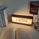 Atmospheric Letter-Shaped Wooden Coffee Lamp Desktop Ornament Room Makeover Night Light with Weak Light That Is Not Dazzling, Gift for Men