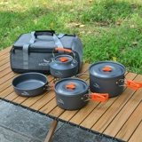 Дорожный портативный чайник для кемпинга, посуда для пикника, снаряжение, комплект