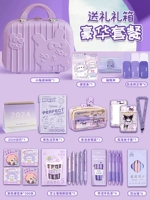 Сиреневый комплект, канцтовары, широкая цветовая палитра