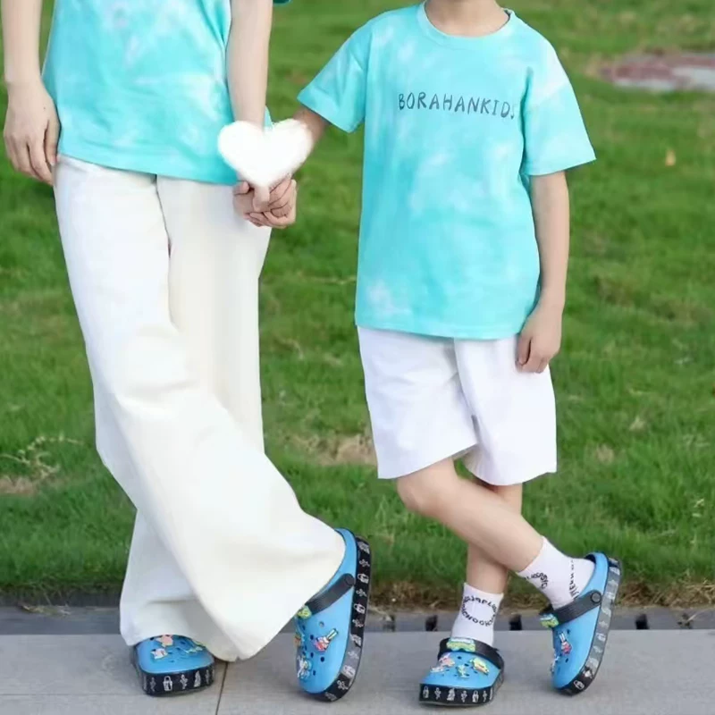 Crocs, детская пляжная обувь из поролона в семейном стиле