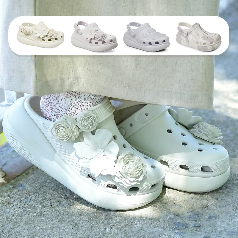 Crocs Bouquet/Cluster Puff Thick-Soled Clogs Women's Shoes 211448/213121/214943