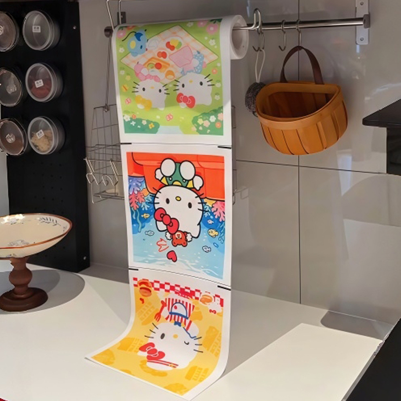 Cute Cartoon Disposable Kitchen Cloth, Dual-Use for Dry and Wet Cleaning, Thickened and Lint-Free, Lazy Cleaning Cloth