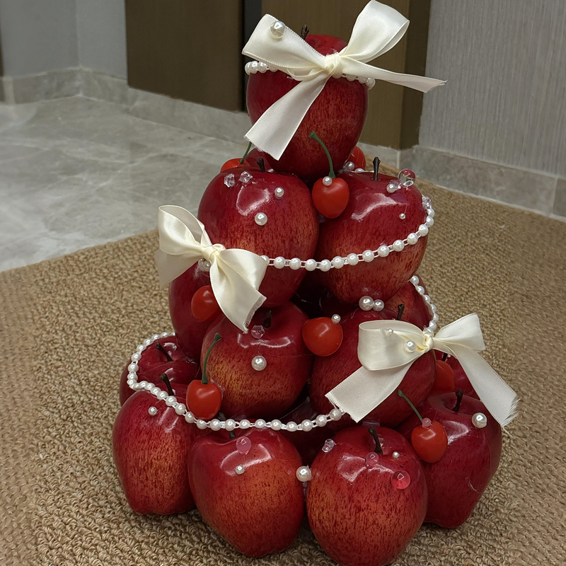 Christmas Decoration Ornaments Creative Apple Tower Handmade DIY Materials Atmosphere Scene Setup Engagement Table Decoration