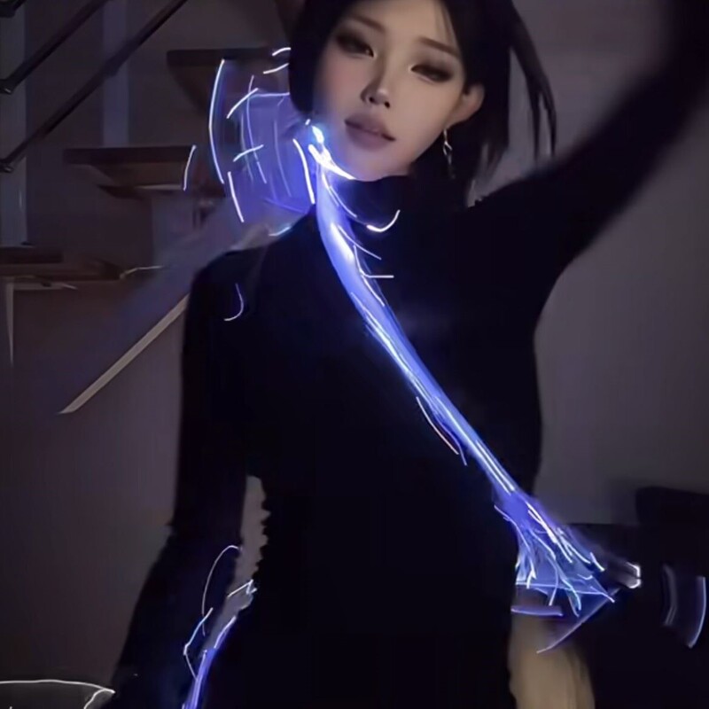 Colorful Luminous Whip Fiber Optic Led Dance Whip Bar Nightclub Performance Dance Atmosphere Interactive Prop Flashing Whip