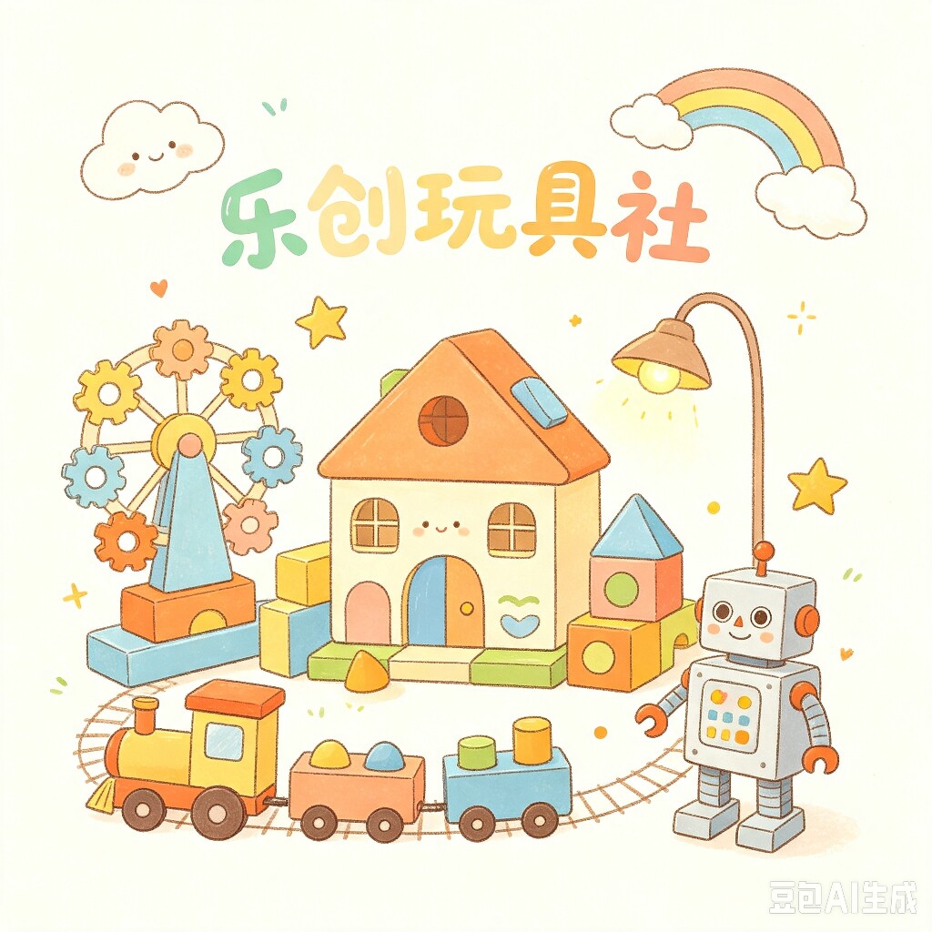 乐创玩具社的LOGO