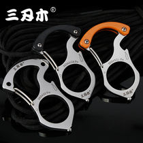 Three-edged wooden key button multifunctional minimalist creative niche design advanced mounted stainless steel