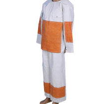 Labor protection good labor protection good cowhide partition canvas welding high clothing labor protection welding clothing welding clothing wear-resistant heat-proof and fly-proof