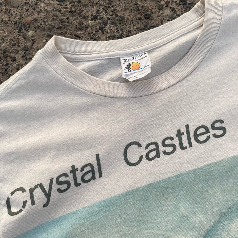 American Retro Short-Sleeved T-Shirt Crystal Castles Doe Deer Loose Oversize Trendy Brand Top