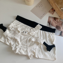 Couple style holding hands to travel cute and funny personalized pure cotton couple underwear one man and one woman funny automatic fit