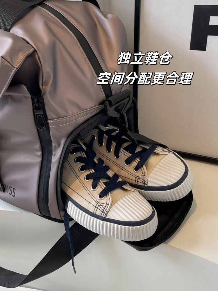 Short-Distance Travel Bag, Large Capacity, Can Be Used as a Trolley Boarding Bag, with Shoe Compartment, Expandable Luggage Bag, Crossbody Bag, Gym Bag