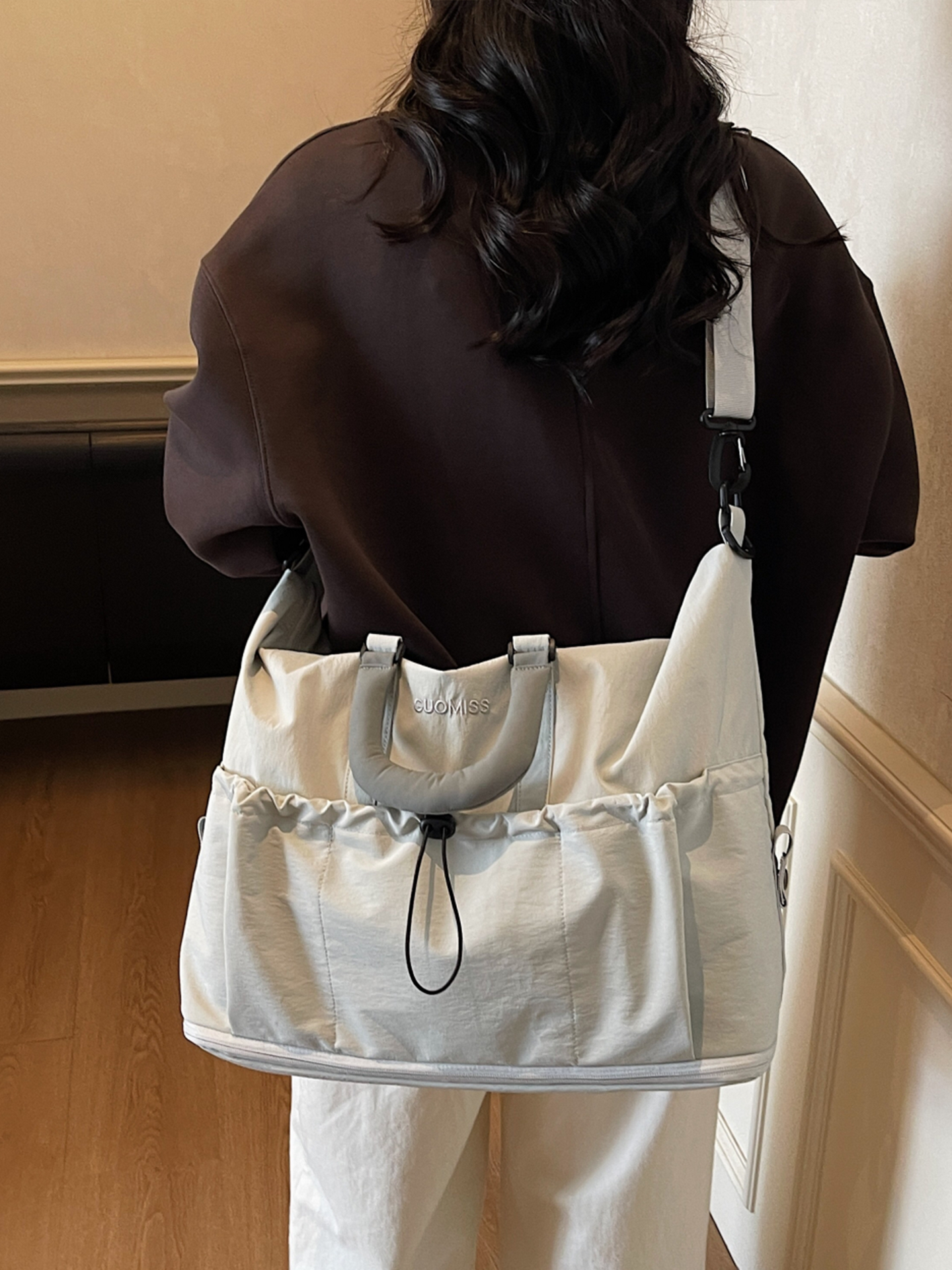 Short-Distance Travel Bag, Large Capacity, Can Be Used as a Trolley Case, Shoulder Bag, Crossbody Bag, Handbag, Portable Boarding Bag, Luggage Bag