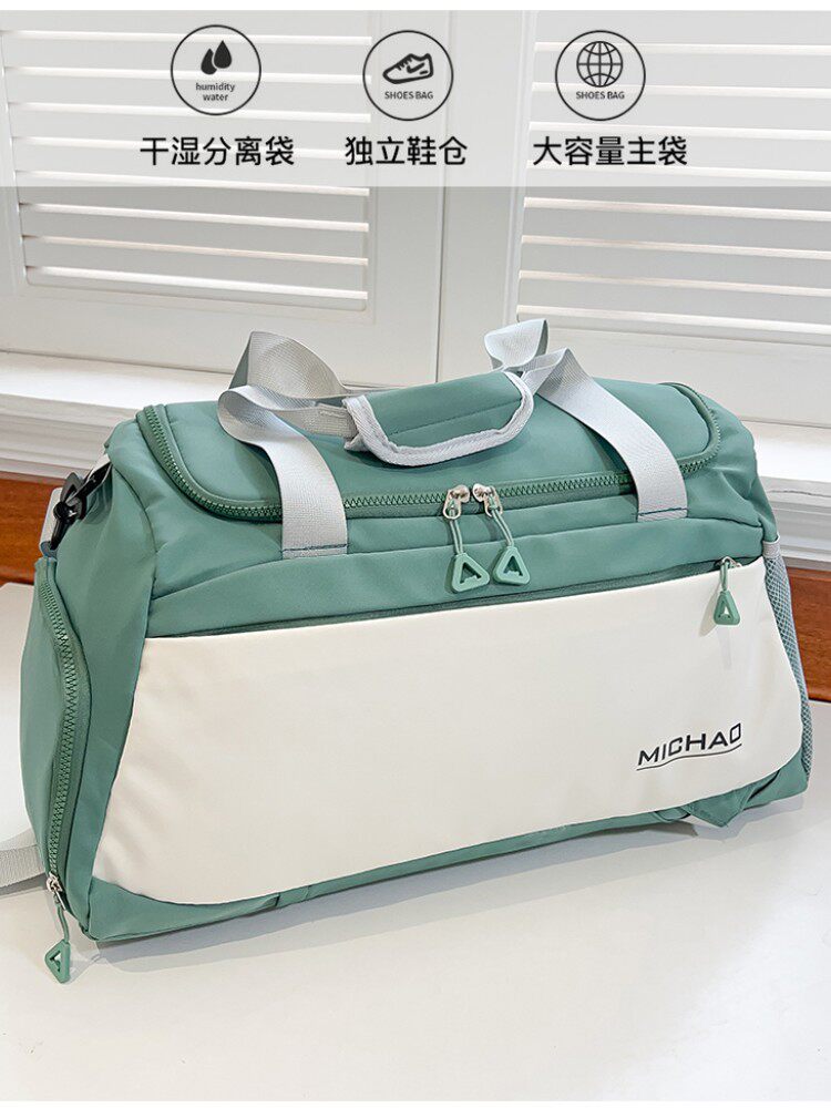 Large-Capacity Backpack for Women That Can Be Attached to a Trolley Case, Fashionable Waterproof Gym Bag for Men, Single-Shoulder Luggage Bag