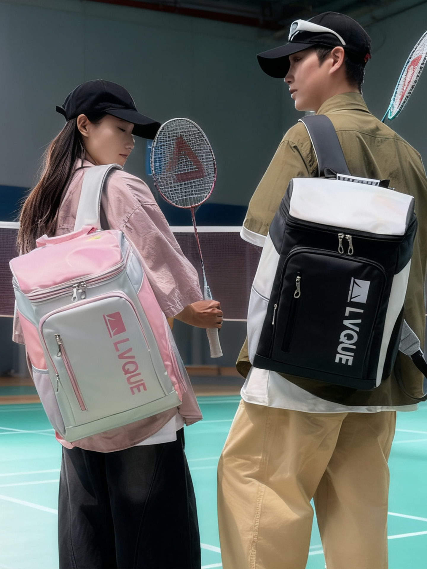 Badminton Bag, Large Capacity, Women's Multi-Functional Tennis Bag, Independent Shoe Compartment, Backpack, Outdoor Sports Backpack, Storage Bag