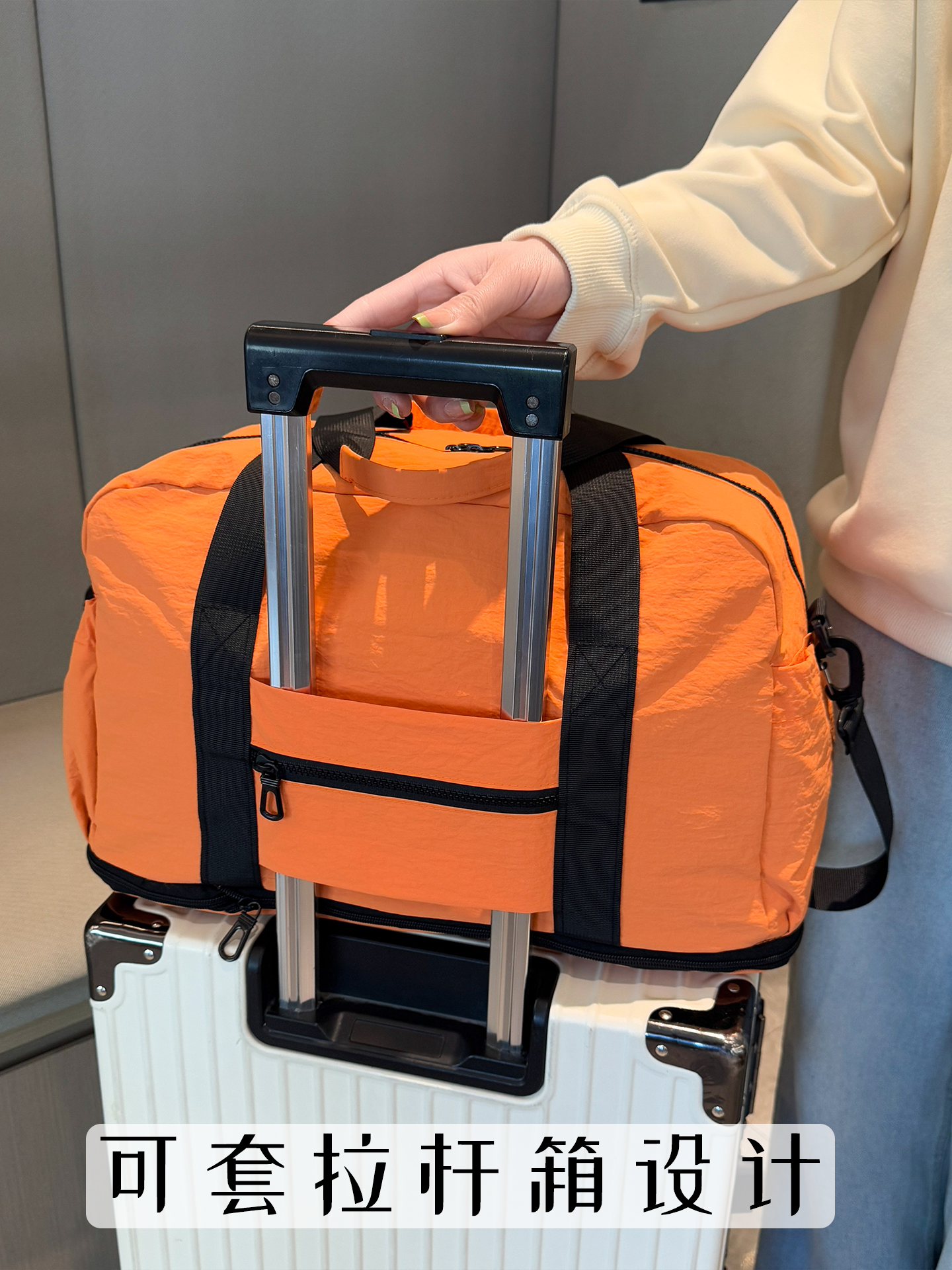 Short-Distance Travel Bag, Large Capacity, Expandable, Foldable, Trolley Case, Carry-On Bag, Luggage Bag, Budget Airline Essential, Business Trip Bag