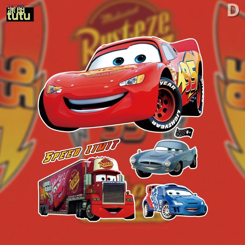 Tutu Cars Mcqueen Merchandise Cartoon Car Motorcycle Scratch Cover Reflective Decorative Stickers Tutu Cars Mcqueen Merchandise Cartoon Car Motorcycle Scratch Cover Reflective Decorative Stickers