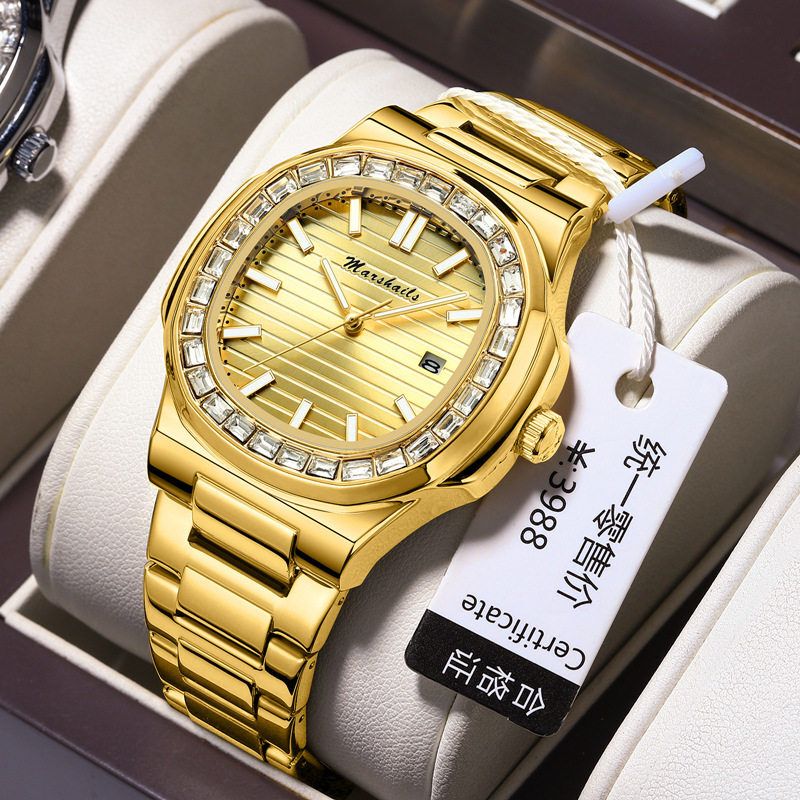 Calendar Stainless Steel Patek Waterproof Imitation Men's Automatic Watch Nautilus Strap Luminous Watch Mechanical Watch