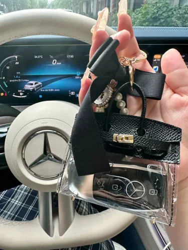 Та же мини -мини милая сумочка 2025 Новая ниша сплайсинг прозрачная мода Келли Сумка для женщин