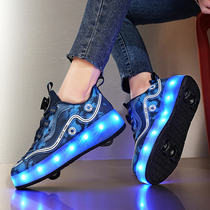 Heelys shoes girls invisible four-wheel retractable childrens student roller skates 2024 new boys skating explosive shoes