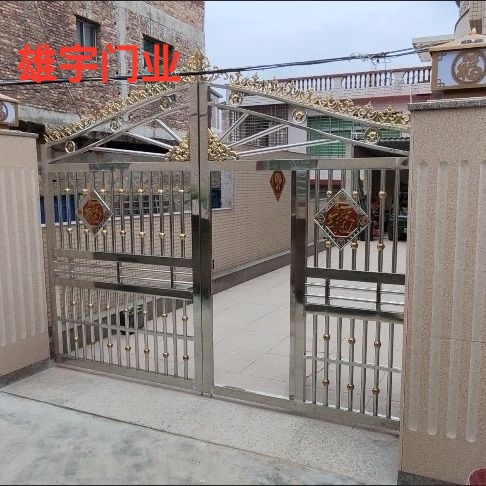 Free Shipping 304 Stainless Steel Yard Gate Villa Courtyard Rural Double Door Fence Chinese Style Free Shipping Free Shipping 304 Stainless Steel Yard Gate Villa Courtyard Rural Double Door Fence Chinese Style Free Shipping