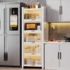 Kitchen narrow gap storage cabinet multifunctional storage rack