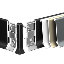 Aluminum alloy baseboard double-layer snap-on 4cm ultra-thin baseboard stainless steel 6cm metal baseboard 8cm