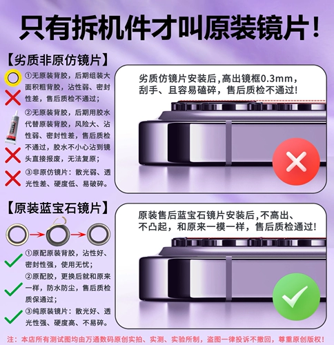 Apple, совместимый iPhone 15, iPhone15 Pro, объектив, стеклянная оригинальная камера видеонаблюдения, iphone, зеркальный эффект