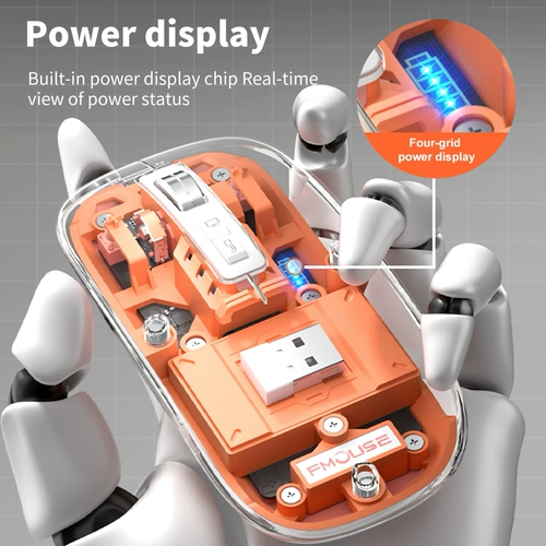 Creative Ultra Thin Transparent 2,4G Wireless Bluetooth Opti