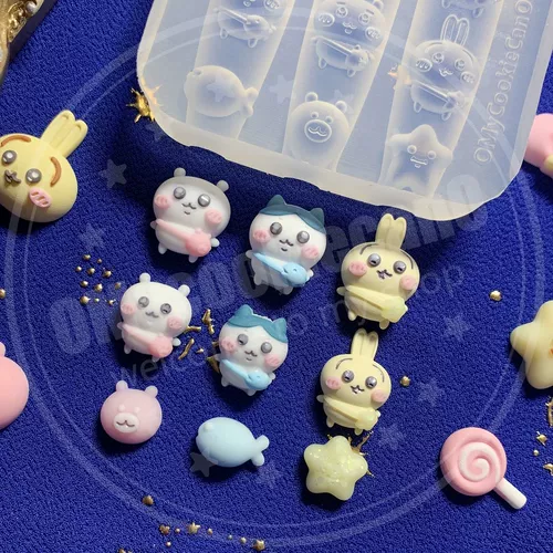 Супер милая прозрачная силиконовая ультрафиолетовая смола, тамаготчи ногте