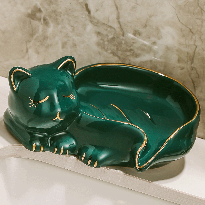 轻奢猫咪肥皂盒：小物件如何点亮卫浴空间