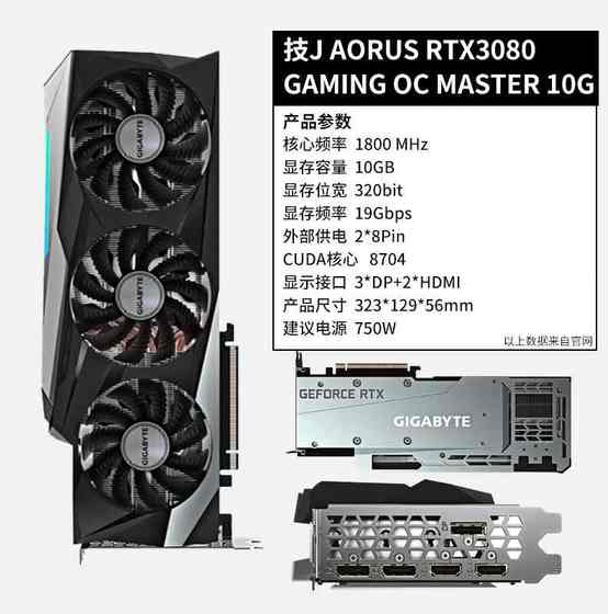 새로운 RTX3080/3090/3080TI 컬러풀한 GALAXY Raptor Vulcan Super Dragon 게이밍 그래픽 카드