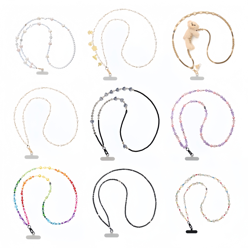 C Brand + Long Style 13De Winnie the Pooh Strap, Casual Starry Cool Black Heart Crossbody Chain Anti-Lost Phone Lanyard