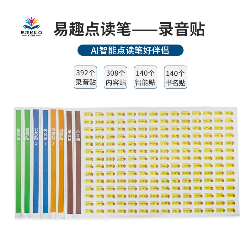 Easy Fun Easy Spot Official a8 Point Read Pen Accessories Original audio paste with smart sticker content post a6 book name sticker-Taobao