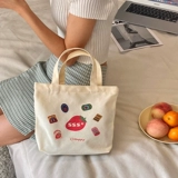 Мультяшный шоппер, тканевый мешок с молнией, льняная сумка