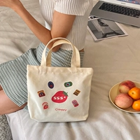 Мультяшный шоппер, тканевый мешок с молнией, льняная сумка