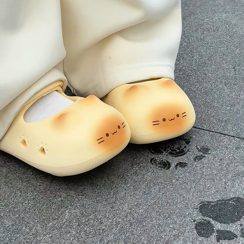 Cute Kitten Paw Print Slippers for Women 2026 New Style Home and Outdoor Slippers Non-Slip High-Value Slippers