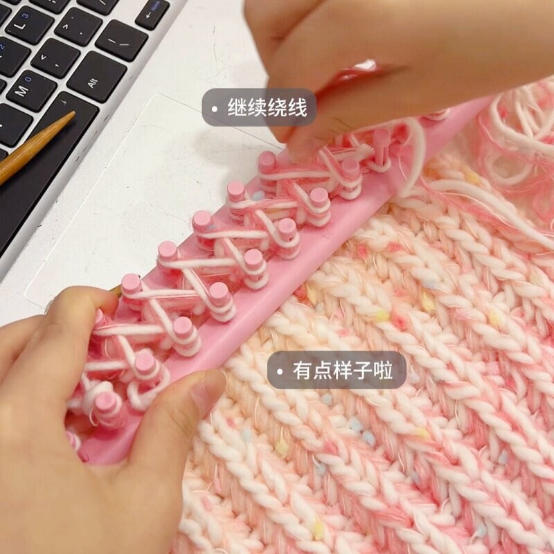 Rainbow Scarf Handmade DIY Creative High-Value Hand-Knitted Scarf for Women 2026 Autumn New Soft and Fluffy Scarf