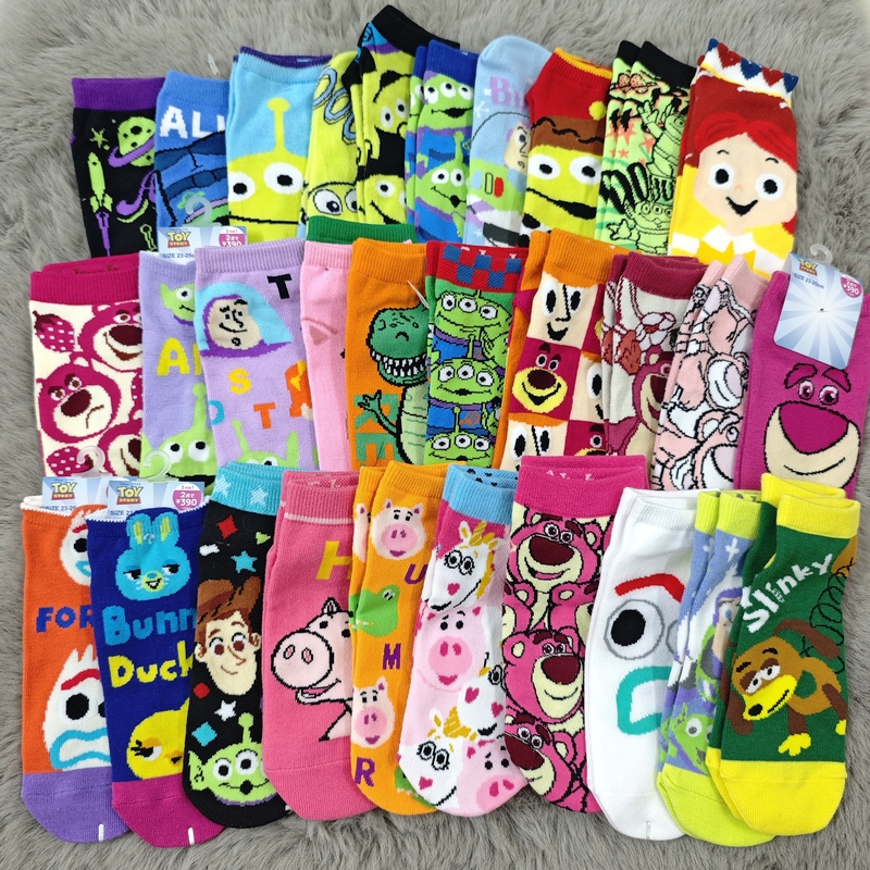 Toy Story Series Buzz Lightyear, Three-Eyed Alien, Lotso Cartoon Adult Women's All-Season Socks