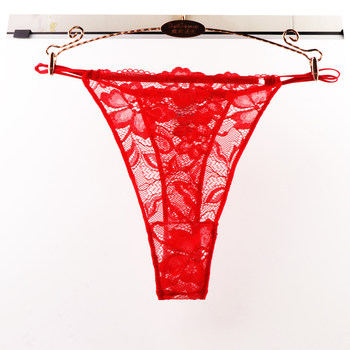 Red sexy lace low-waist seamless breathable thong
